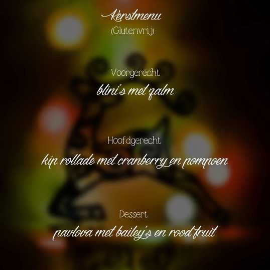 kerstmenu glutenvrij