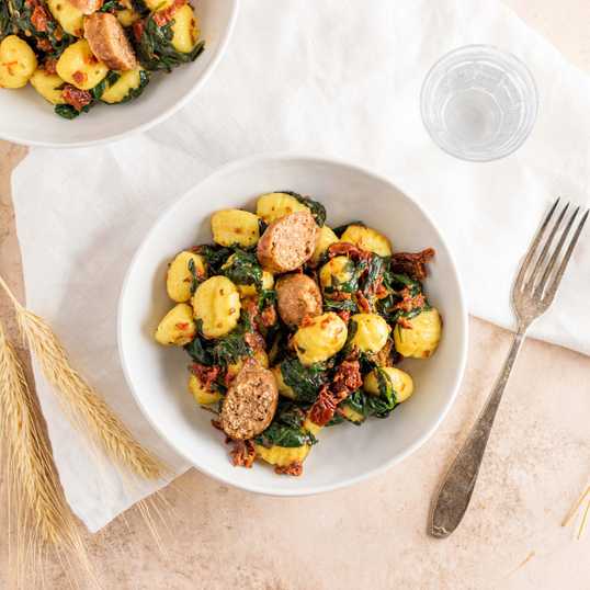 Vegan gnocchi met spinazi en tomaat-008