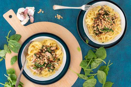tagliatelle met zalm en spinazie-003