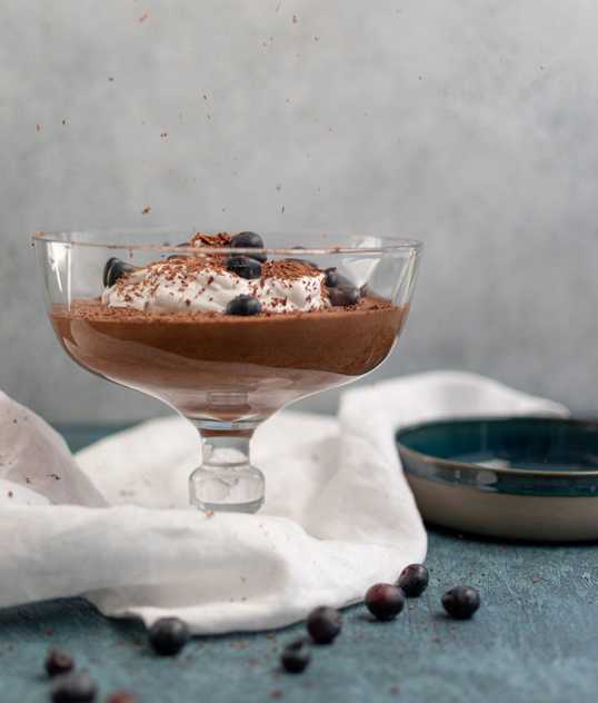 Vegan chocolade mousse-030