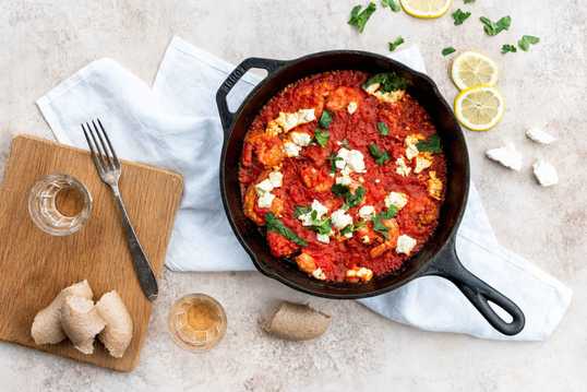 Garnalen saganaki-006