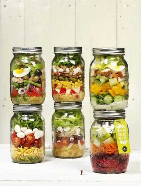 salades in een pot