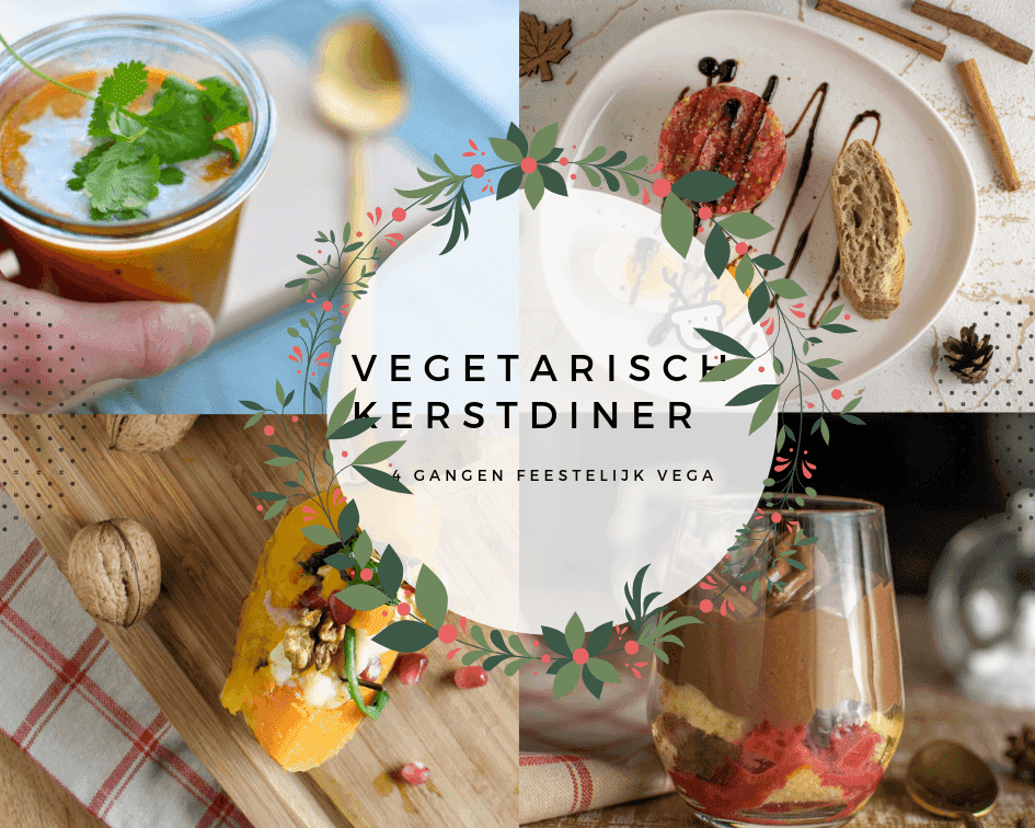 vegetarisch kerstdiner met een vegetarisch kerstmenu (4-gangen)