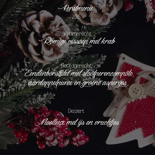 kerstmenu 2015