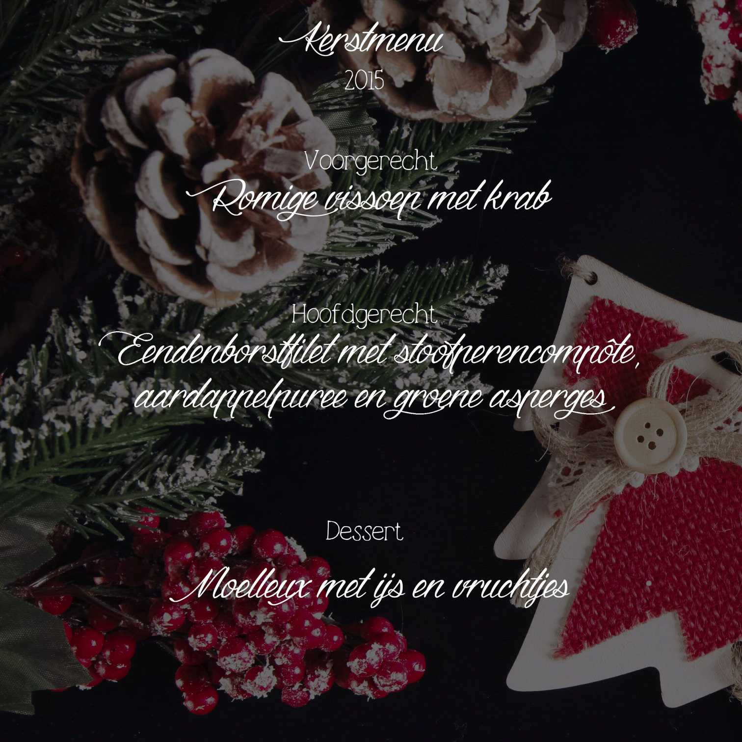 kerstmenu 2015